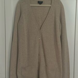 Talbots Women’s Beige Cashmere Cardigan